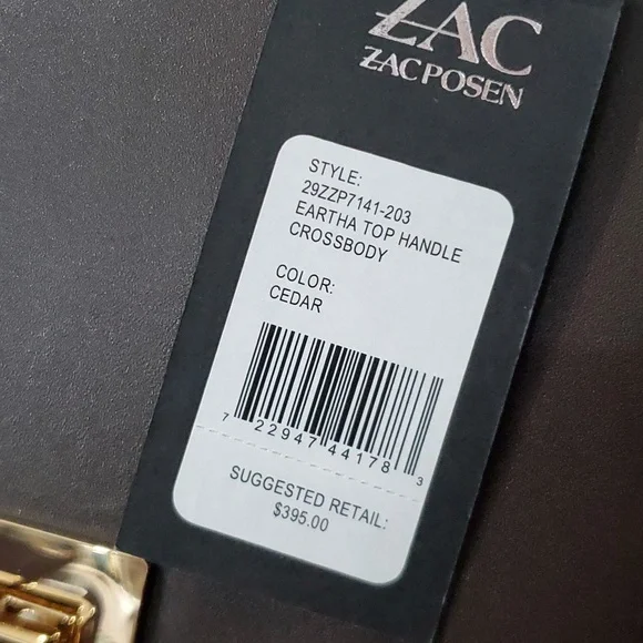 NWT Zac Zac Posen Eartha Medium Crossbody bag tote Leather Cedar shoulder purse - Picture 7 of 7